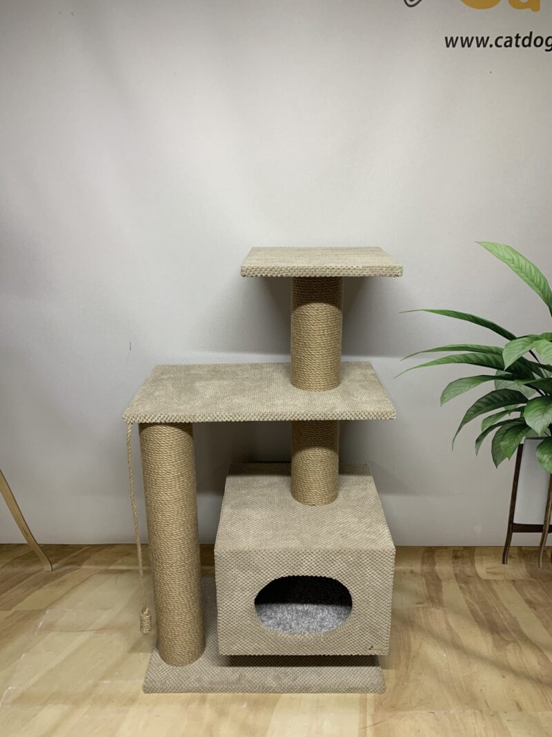 Drapak, kompleks do zabawy z domkiem „Mrija105”, drapak, 105 * 60 * 40 cm - obrazek 3