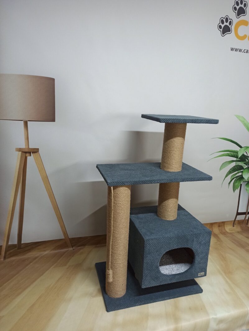 Drapak, kompleks do zabawy z domkiem „Mrija105”, drapak, 105 * 60 * 40 cm - obrazek 2