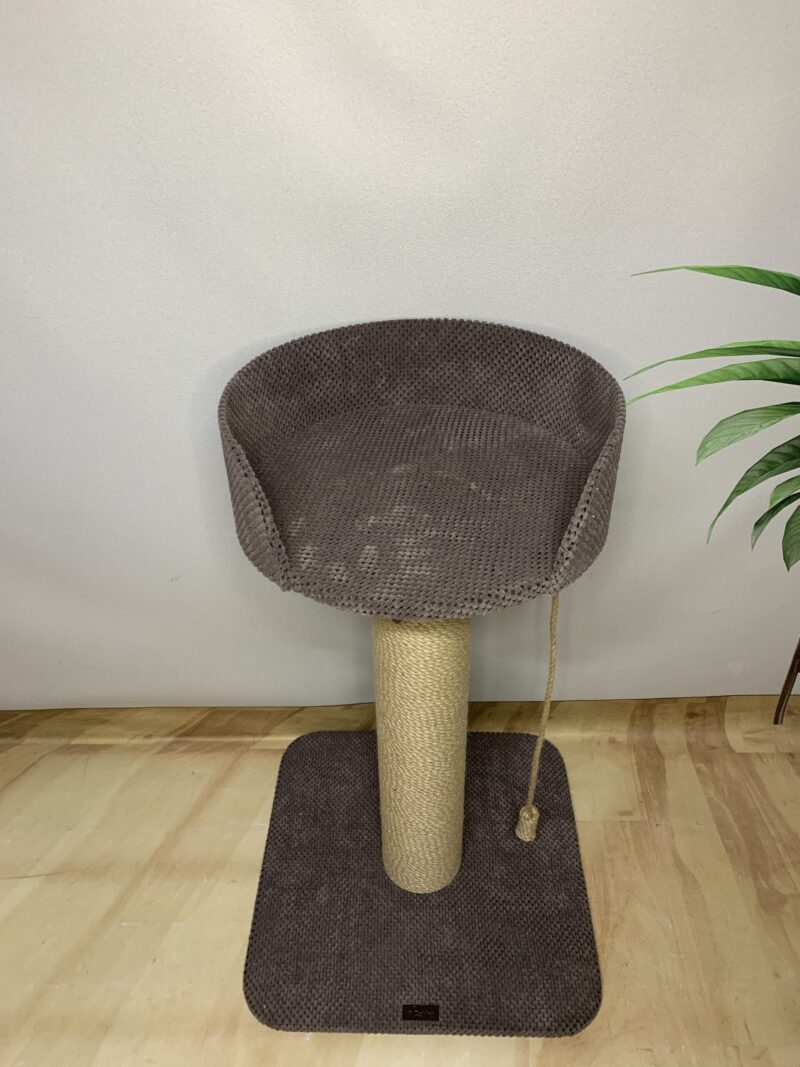 Drapak „Bonia” z okrągłym słupkiem, legowiskiem i sizalowym wykończeniem, 90×50×50 cm - obrazek 2