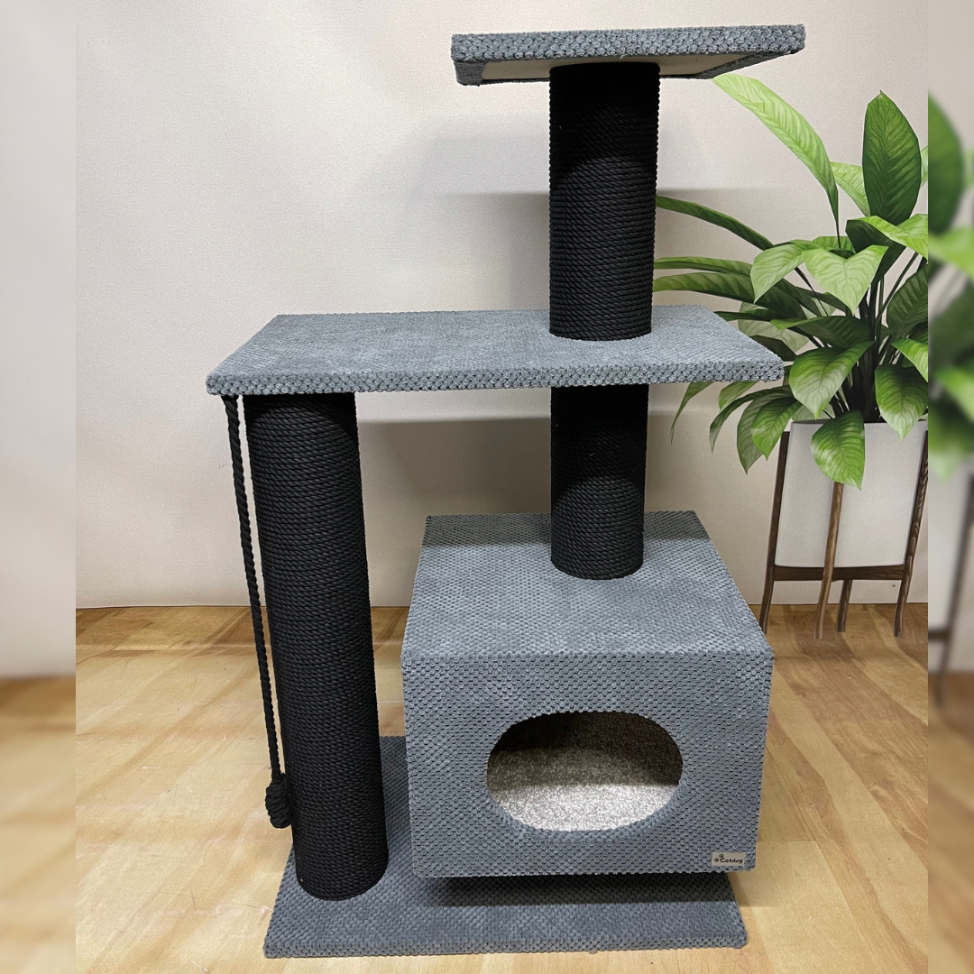 Zestaw do zabawy z pazurami i domkiem "Mriya105", wiertarka do pazurów, wykonana z czarnej liny 105*60*40cm