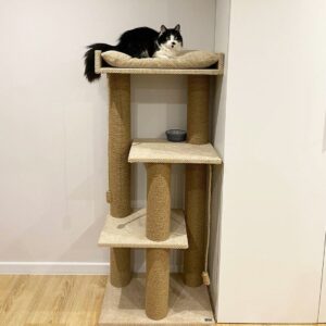 Kompleks pazurów dla kota "Sky", wielopoziomowy, kompaktowy, 145*60*40cm, juta