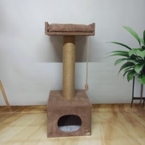 Kompleks domków dla kotów "Markiz", drapak z pazurami, z legowiskiem 105*40*40 cm