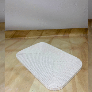 Mata do drapania dla kota, drapak podłogowy, wykonana z białej liny