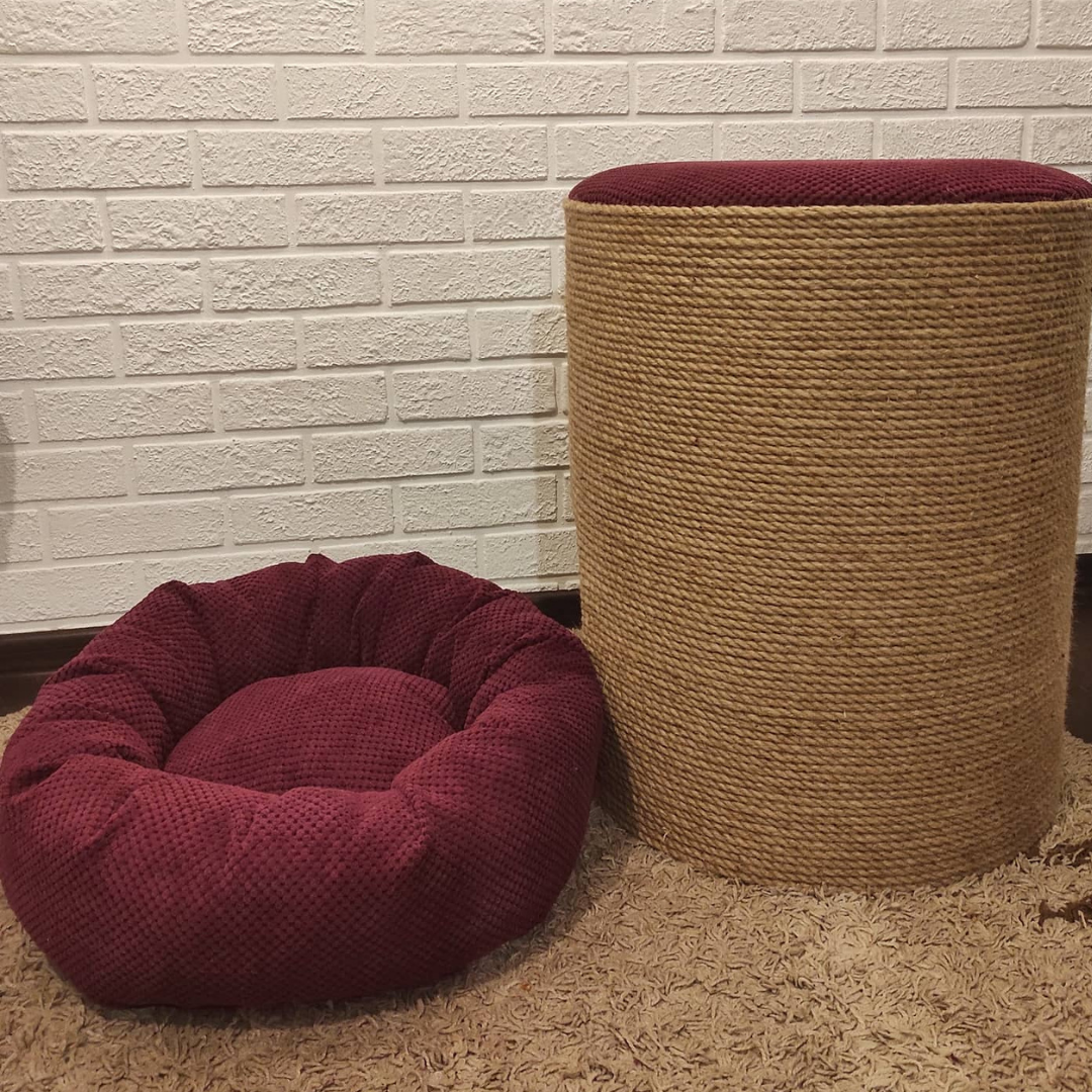 Okrągłe legowisko dla kota/psa "Donut" średnica 52 cm - obrazek 5