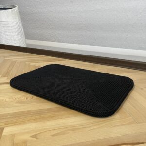 Mata do drapania dla kota, drapak podłogowy, wykonana z czarnej liny