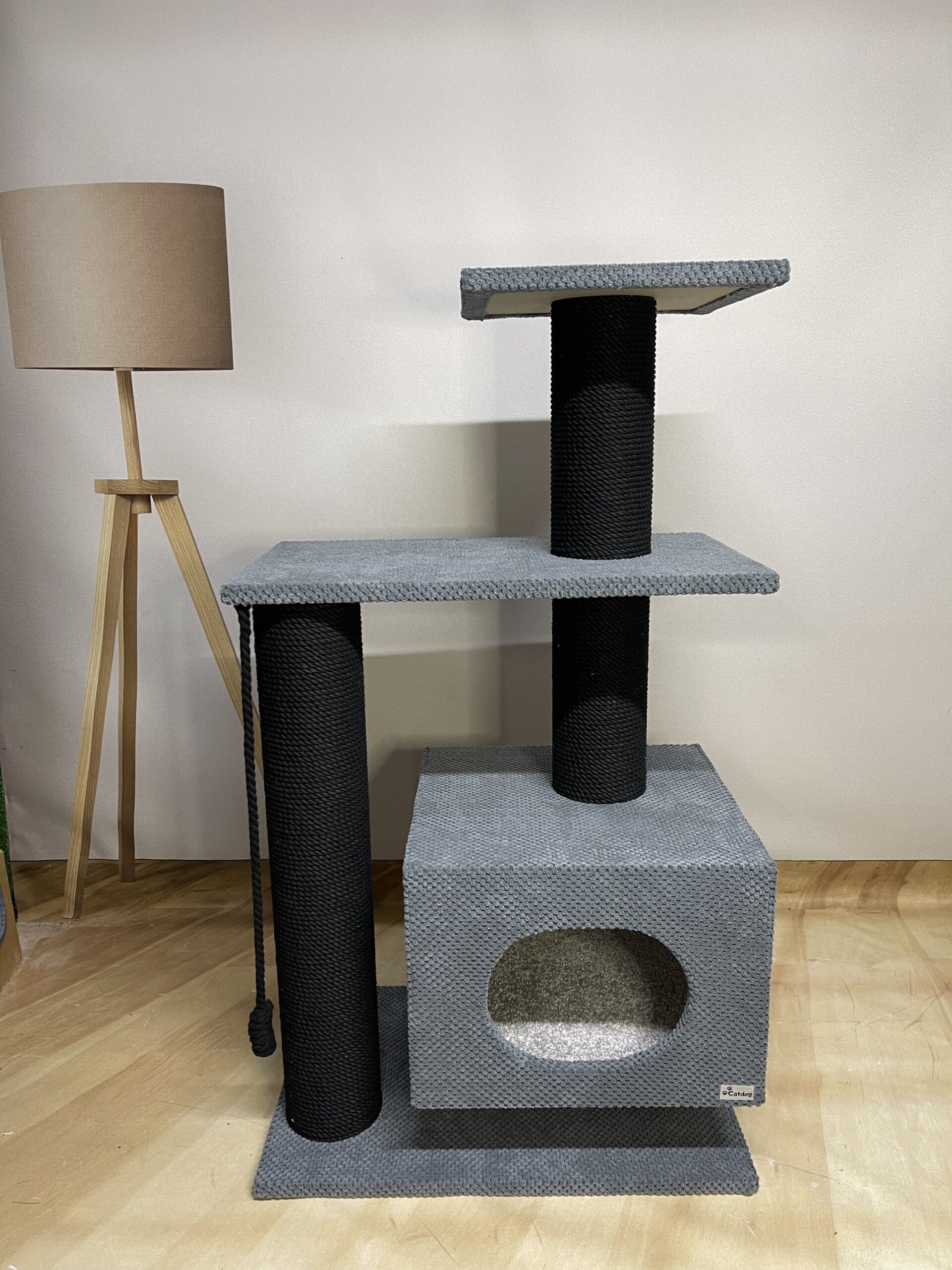 Zestaw do zabawy z pazurami i domkiem "Mriya105", wiertarka do pazurów, wykonana z czarnej liny 105*60*40cm - obrazek 3