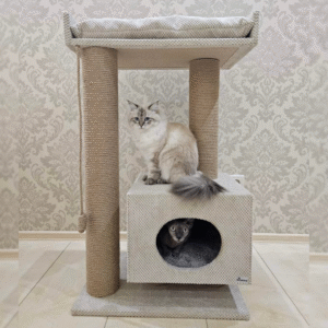 Domek dla kota z kanapą "Mriya", zestaw zabawowy pazur, 100*60*40cm